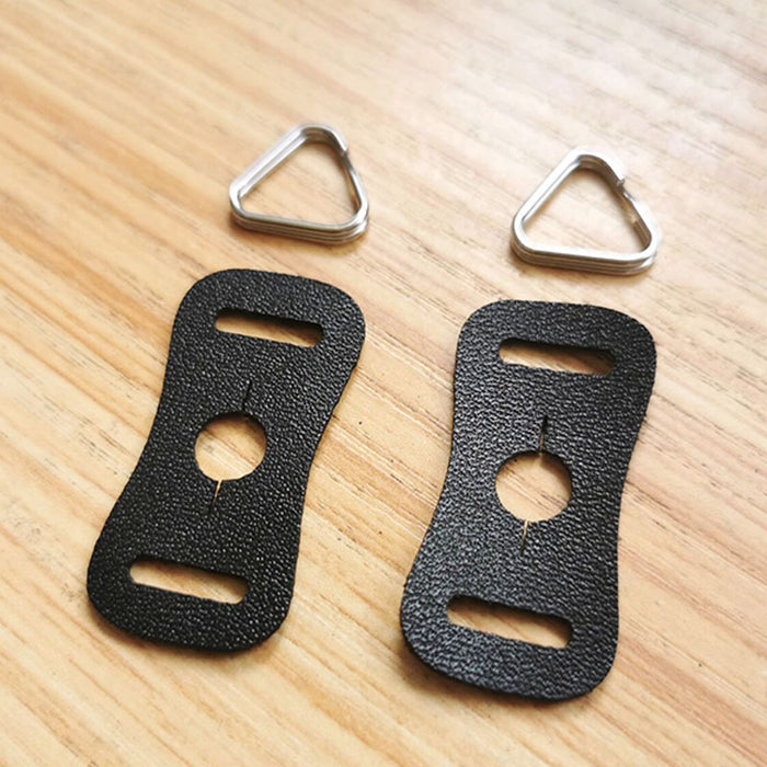 673SHOP ESSENTIALS Eyelet Lug Split Triangle Ring Adapter & Leather Cover for Mirrorless, Analog Camera, DSLR