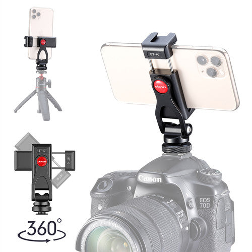 ULANZI ST-10 Multi-Function Cold Shoe Phone Holder - Fully Metal