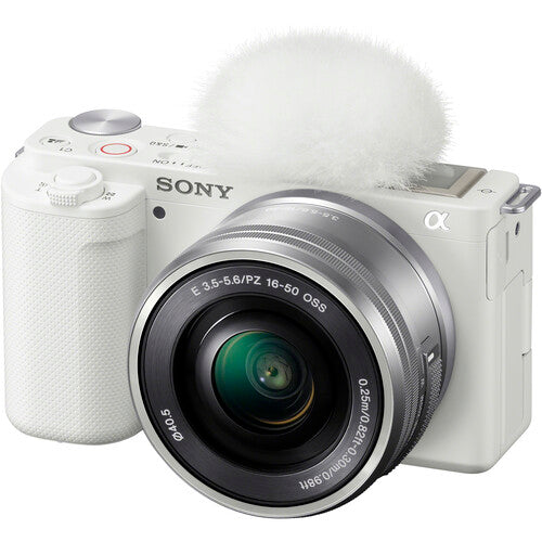 SONY ZV-E10 Mirrorless Camera with 16-50mm Kit Lens (White)