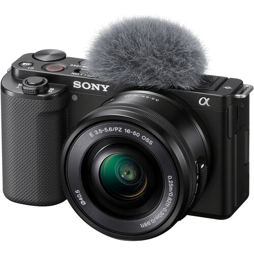 SONY ZV-E10 Mirrorless Camera with E PZ 16-50mm F3.5-5.6 Kit Lens (Black)