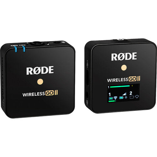 RODE Wireless GO II Compact Digital Wireless Microphone System/Recorder (2.4 GHz, Black) - Single
