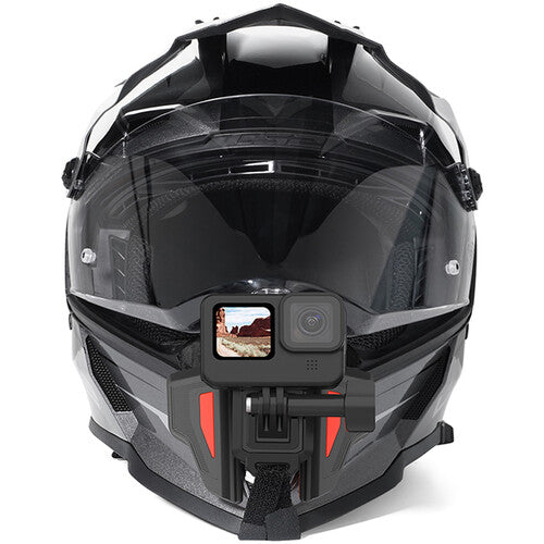 TELESIN Motorcycle Helmet Chin Mount for Action Cameras (2nd Gen, Orange)