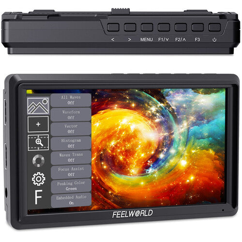 FEELWORLD S55 External On-camera Monitor - 5.5", Full HD, 500 Nits, 4K Input, No Output
