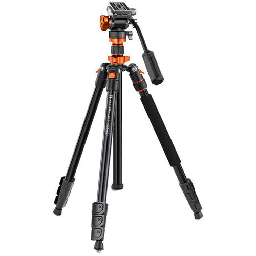 K&F CONCEPT K234A7 Lightweight Travel/Vlog Tripod with FH-03 Fluid Head for Videography