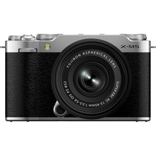FUJIFILM X-M5 Mirrorless Camera w/ XC 15-45mm Kit Lens (Silver)