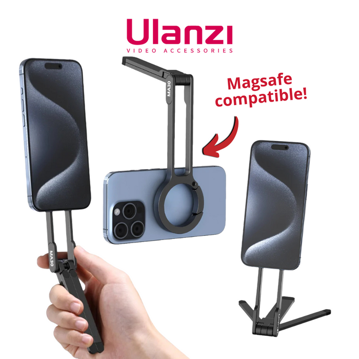 ULANZI MA30 Carabiner-Mounted Phone Tripod with Magsafe (Black)