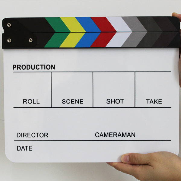 OEM (Generic) Acrylic Film Clapper Board - White, Colour Strip