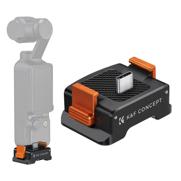 K&F CONCEPT Charging Adapter Base for DJI Osmo Pocket 3 w/ Arca Swiss Standard Mount