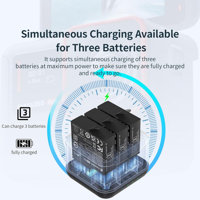 OEM (Generic) Triple Charging Hub for Insta360 Ace Pro/ Ace