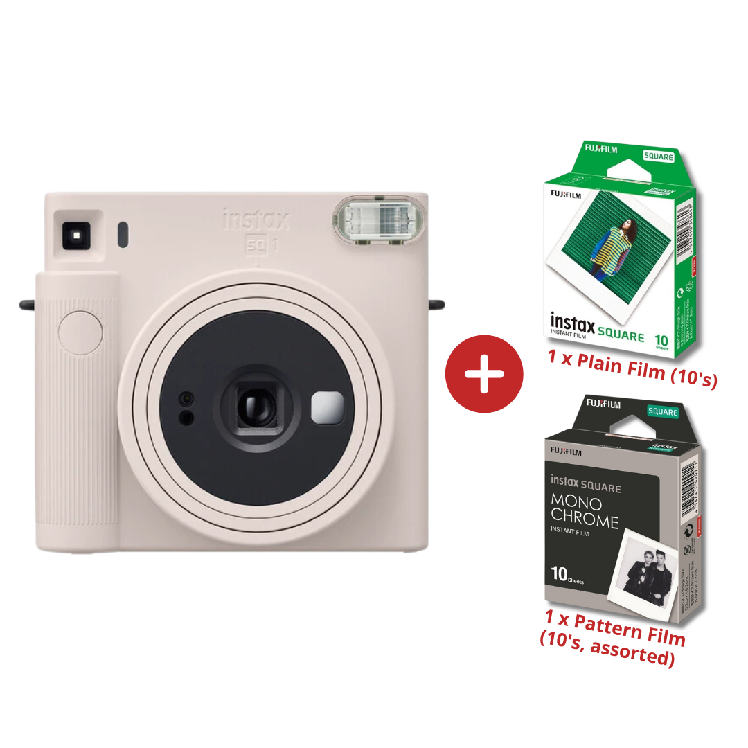 FUJIFILM INSTAX Square SQ1 Instant Camera Classic Kit (Chalk White