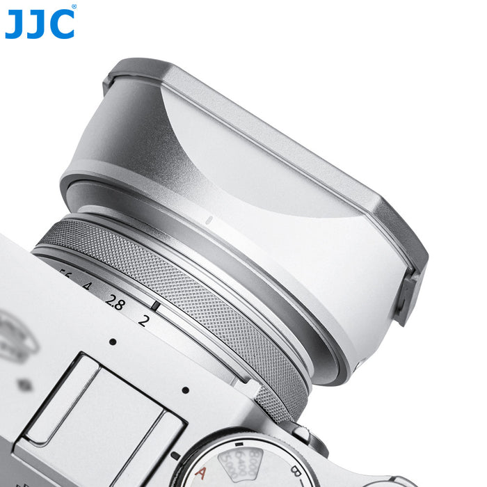 JJC Lens Hood & Filter Adapter Ring for Fujifilm X100VI (Silver)