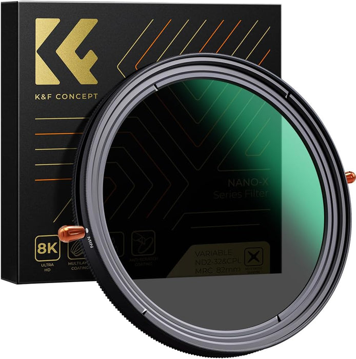 K&F CONCEPT NANO-X Series 2-in-1 Filter - Variable ND4-ND64 & CPL - 67mm