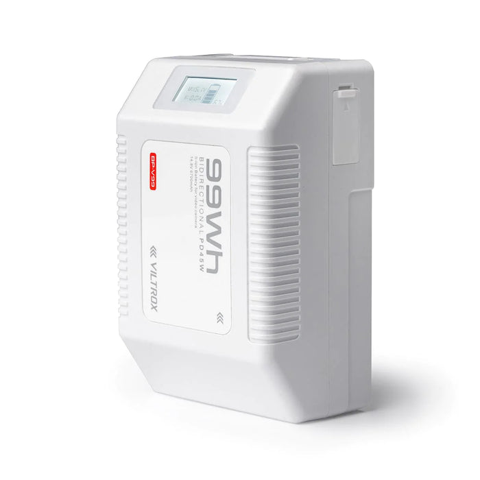 VILTROX BP-V99 6700mAh V-Mount Lithium-Ion Battery with LCD Screen (White)