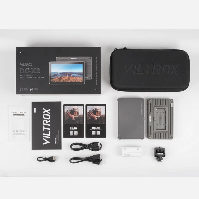 VILTROX DC-X2 KIT - 6", Full HD, 2000 Nits, 4K Input & Output, Touchscreen, w/ Battery & Cage