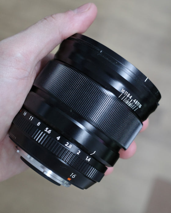 (USED) FUJIFILM XF 16mm f/1.4 w/ JJC Square Hood - Like New - 66A00019