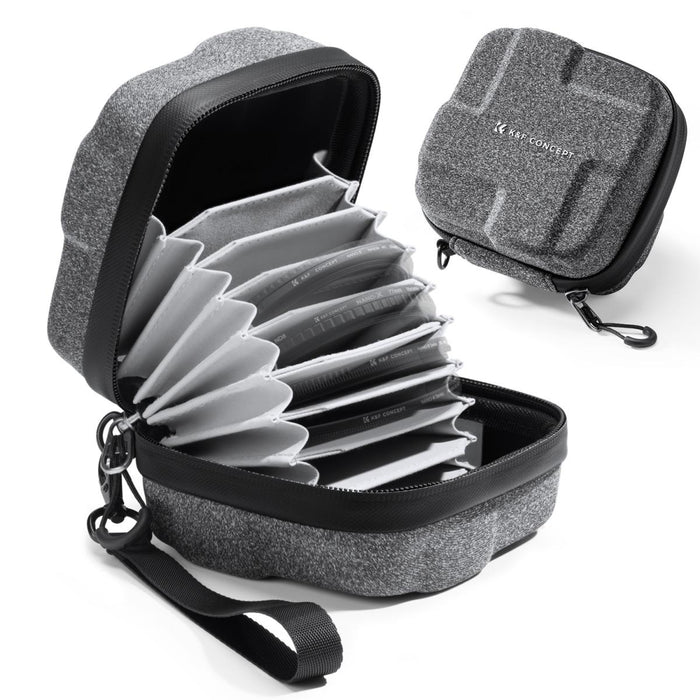 K&F CONCEPT Hard Shell Camera Lens Filter Case - fits up to 10 pcs filters