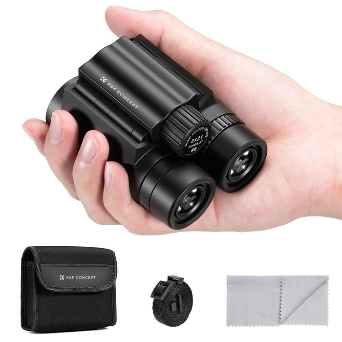 K&F CONCEPT 8x21 Waterproof Compact Binoculars - IP65, BAK 4 prism, multi-coated lens