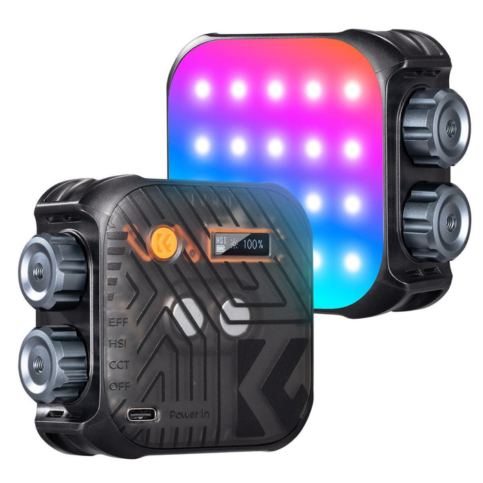 K&F CONCEPT L01 Portable Full Colour (RGB) Portable, Battery Powered Fill Light - Black