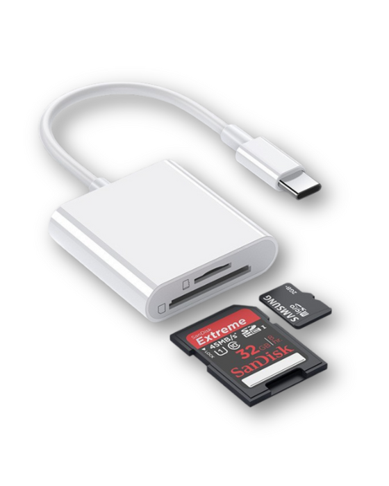 OEM (Generic) 2-in-1 SD/ MicroSD Card Reader for OTG (Android & other USB-C Devices)