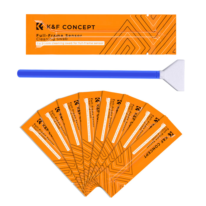 K&F CONCEPT 24mm Full Frame Sensor Cleaning Swabs Refill Pack - 10 PCS PACK (10 pcs Swabs only, NO Liquid)