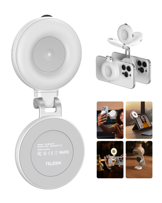 TELESIN C03 Magnetic Selfie Ring Light (White)