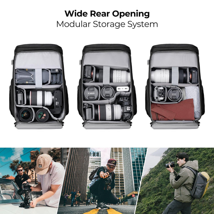 K&F CONCEPT Professional Camera Alpha Backpack Air 25L (Black) - 673SHOP.com