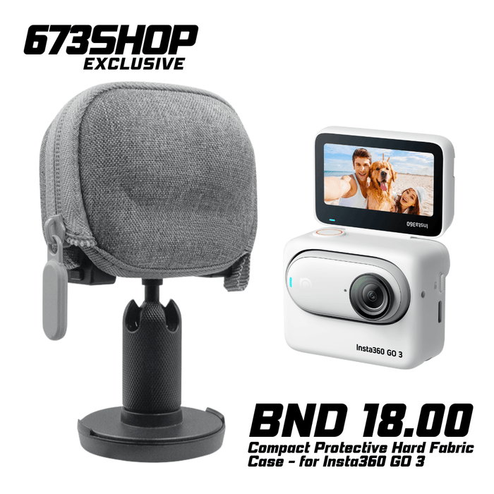 OEM (Generic) Compact Protective Hard Fabric Case - for Insta360 GO 3 - 673SHOP.com