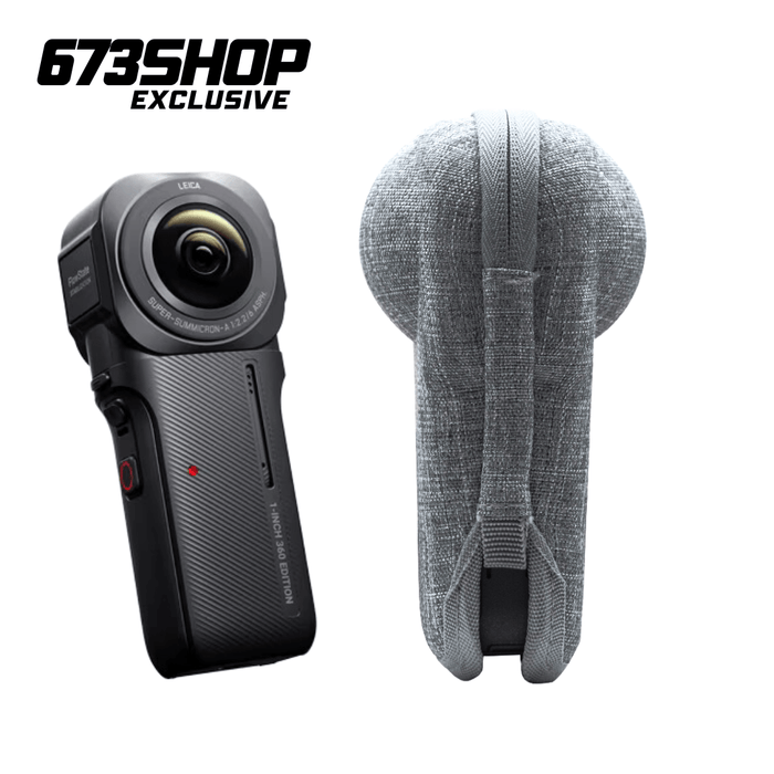 OEM (Generic) Compact Protective Hard Fabric Case - for Insta360 ONE RS 1-Inch 360 Edition - 673SHOP.com