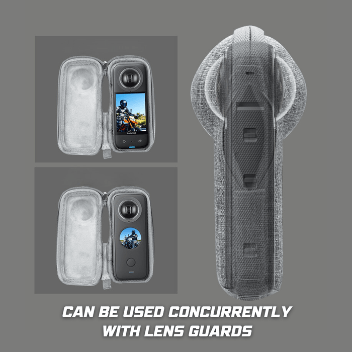 OEM (Generic) Compact Protective Hard Fabric Case - for Insta360 ONE X2/ X3 - 673SHOP.com