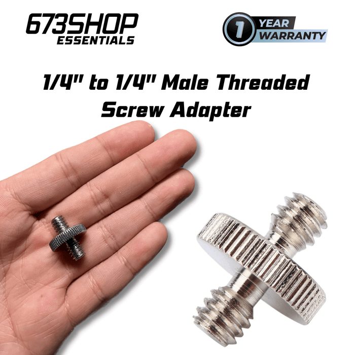 【 673SHOP ESSENTIALS 】1/4" to 1/4" Male Threaded Screw Adapter - 673SHOP.com