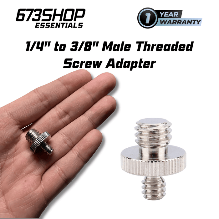 【 673SHOP ESSENTIALS 】1/4" to 3/8" Male Threaded Screw Adapter - 673SHOP.com