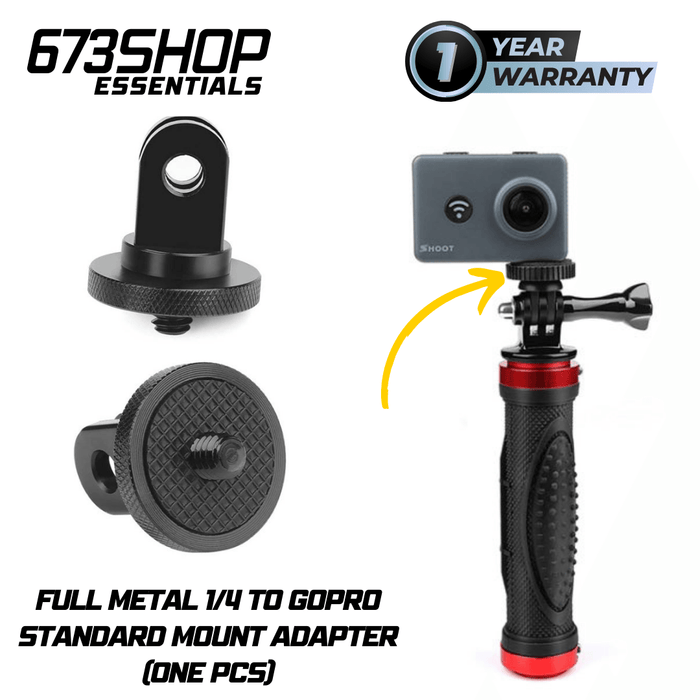 【 673SHOP ESSENTIALS 】1/4" to GoPro Standard Mount Adapter - 673SHOP.com