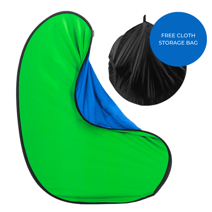【 673SHOP ESSENTIALS 】2-in-1 Portable, Collapsible, Reversible Backdrop - Black & White, 100% Cotton - 673SHOP.com