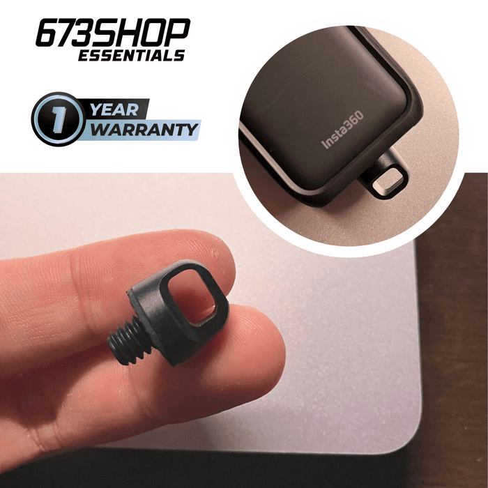 【 673SHOP ESSENTIALS 】Aluminium Alloy 1/4" D-Ring with Rubber Grip - CNC Machined, Minimalist Design, All-Black & Suitable for Action Cameras - 673SHOP.com