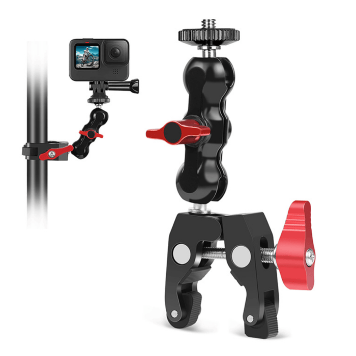 【 673SHOP ESSENTIALS 】Multi-Purpose Ball Head Magic Arm with Super Clamp for LED Light, Action Camera, Monitors, Led Light - 673SHOP.com