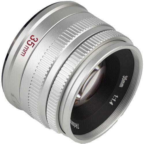 7ARTISANS 35mm f/1.4 - Sony E Mount, Silver - 673SHOP.com