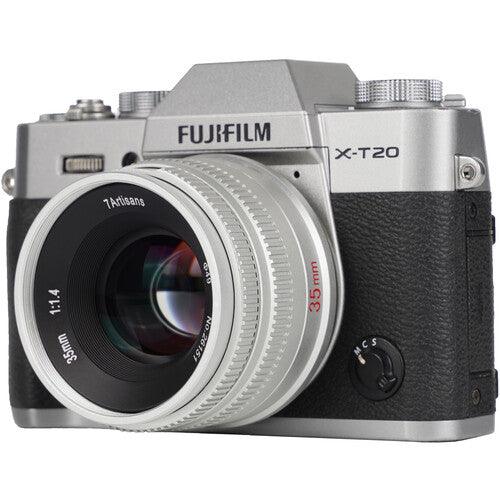 7ARTISANS 35mm f/1.4 - Sony E Mount, Silver - 673SHOP.com
