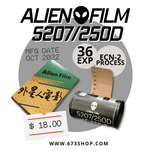 ALIEN FILM Motion Film 5207/ 250D - 36 Exp, ECN-2, Daylight Balanced, ISO 250 - 673SHOP.com