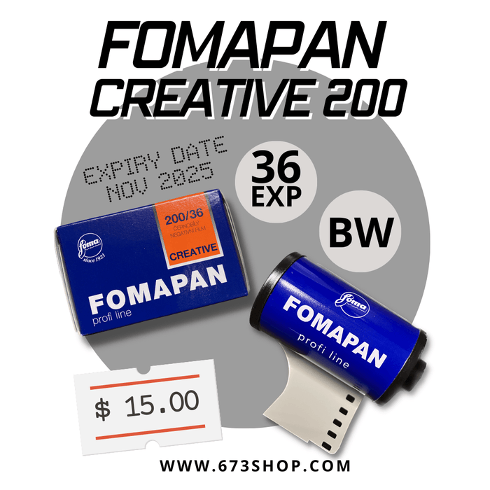 FOMA Fomapan Creative 200 - 36 Exposures, Black & White, ISO 200 - 673SHOP.com