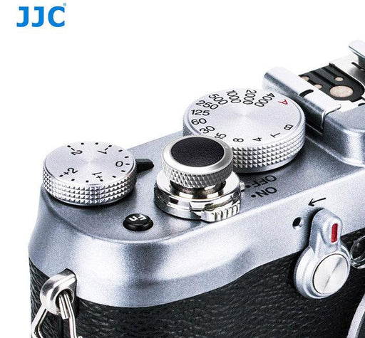 JJC Deluxe Soft Release Button - Silver & Black - 673SHOP.com