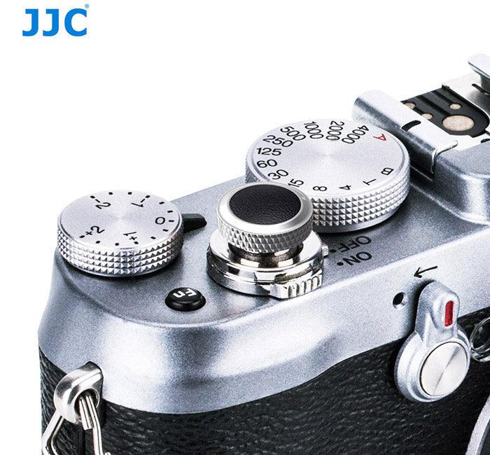 JJC Deluxe Soft Release Button - Silver & Black - 673SHOP.com