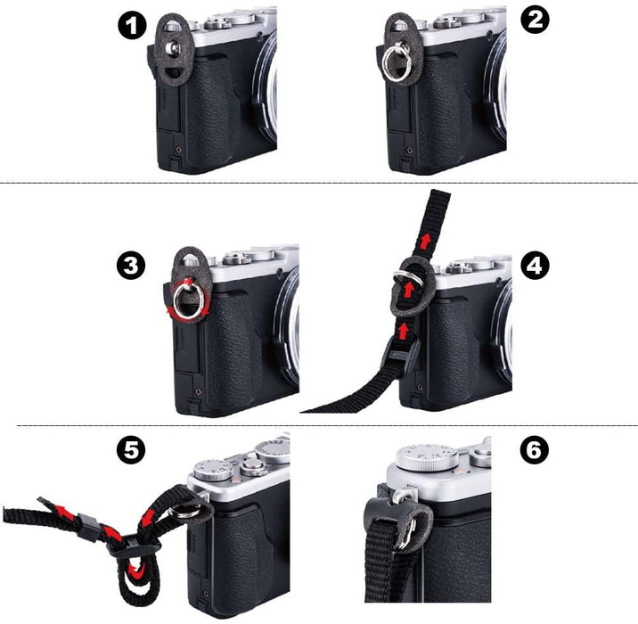 JJC Eyelet Lug Split O Ring Adapter & Leather Cover for Mirrorless, Analog Camera, DSLR - 673SHOP.com