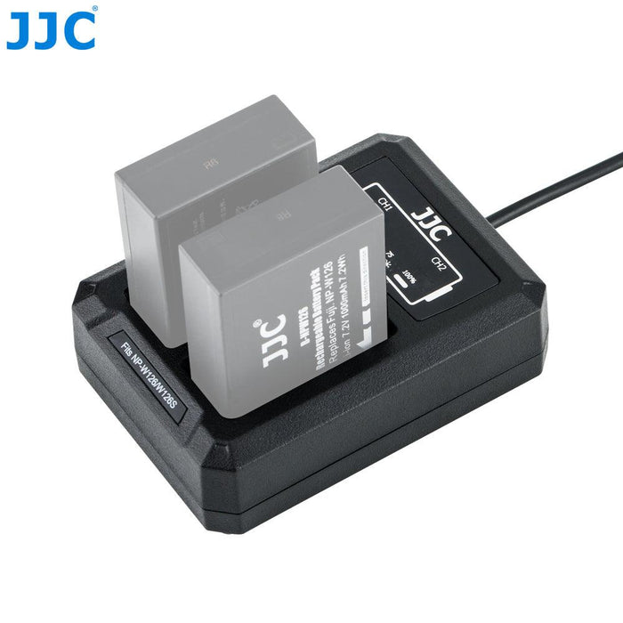 JJC USB Dual Battery Charger for Fujifilm NP-W126/ NP-W126S (for most Fujifilm X cameras) - 673SHOP.com