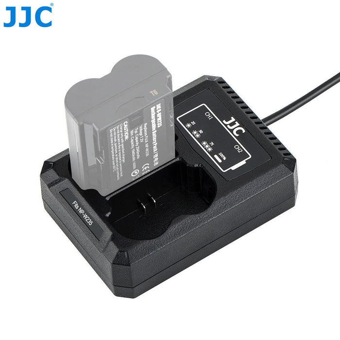 JJC USB Dual Battery Charger for Fujifilm NP-W235 (for Fujifilm X-T5, X-T4) - 673SHOP.com