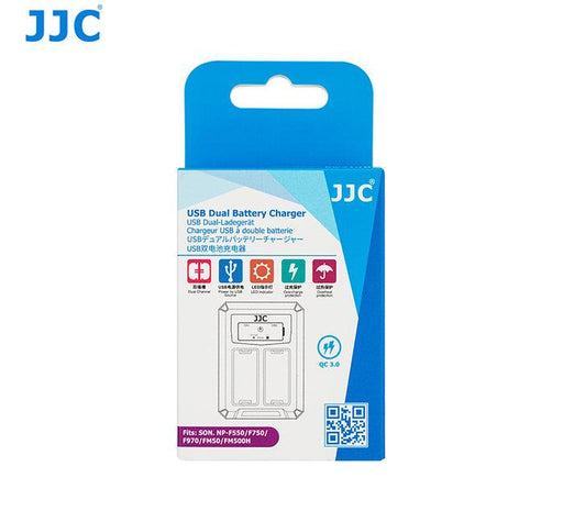 JJC USB Dual Battery Charger for Sony NP-F550/ F750/ F970/ FM50/ FM500H series of batteries - 673SHOP.com