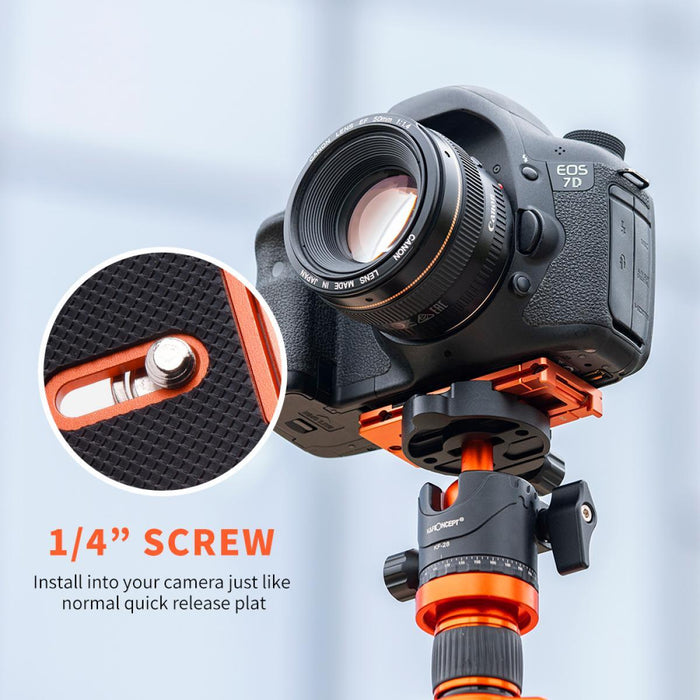 K&F CONCEPT Arca Swiss Quick Release Magic Plate Tripod Phone Holder for Camera, Monitor, RGB Lighting, and Smartphone - 673SHOP.com