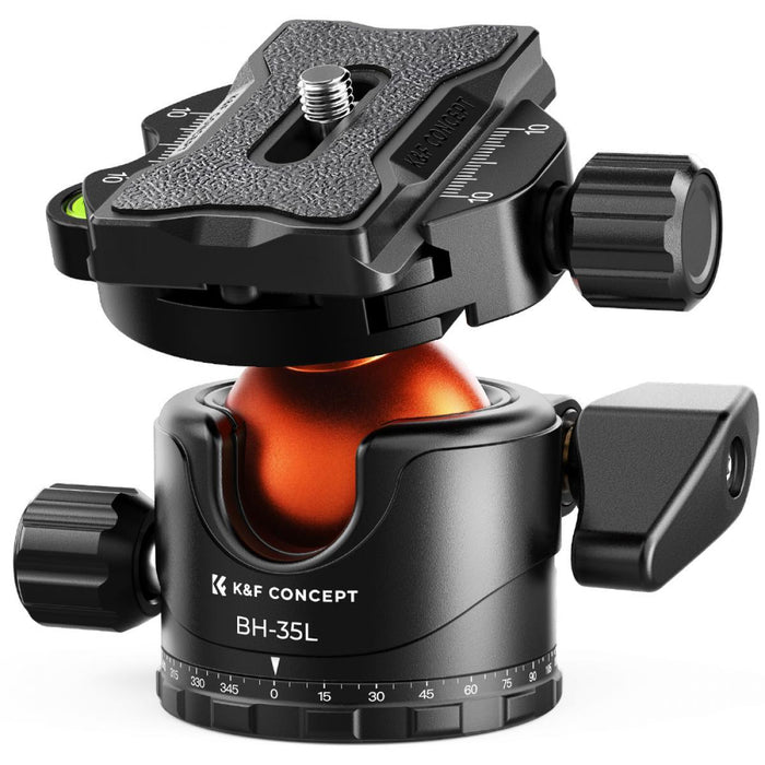 K&F CONCEPT KF-35 Professional 35mm Metal Tripod Ball Head, Max Load 15 kg - 673SHOP.com