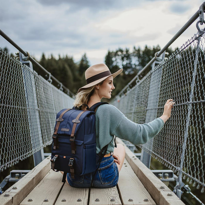 K&F CONCEPT Multi-Functional Camera Travel Backpack 20L (Navy Blue) - 673SHOP.com