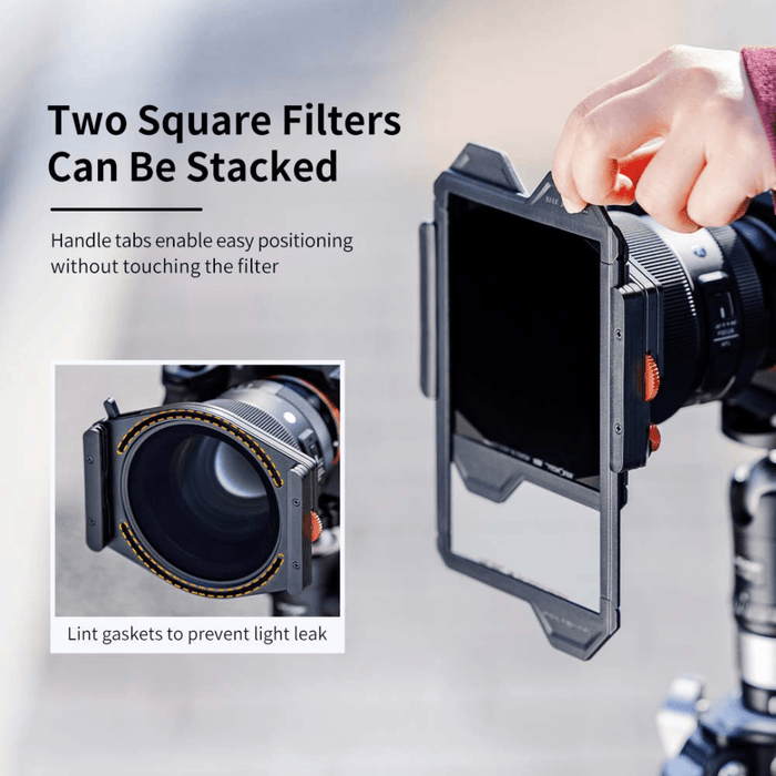 K&F CONCEPT NANO-X Pro Square Filter Holder System Pro ND Kit (Includes Filter Holder + 95mm Circular Polarizer + ND1000 (10 Stop) + 4 Filter Adapter Rings) - 673SHOP.com