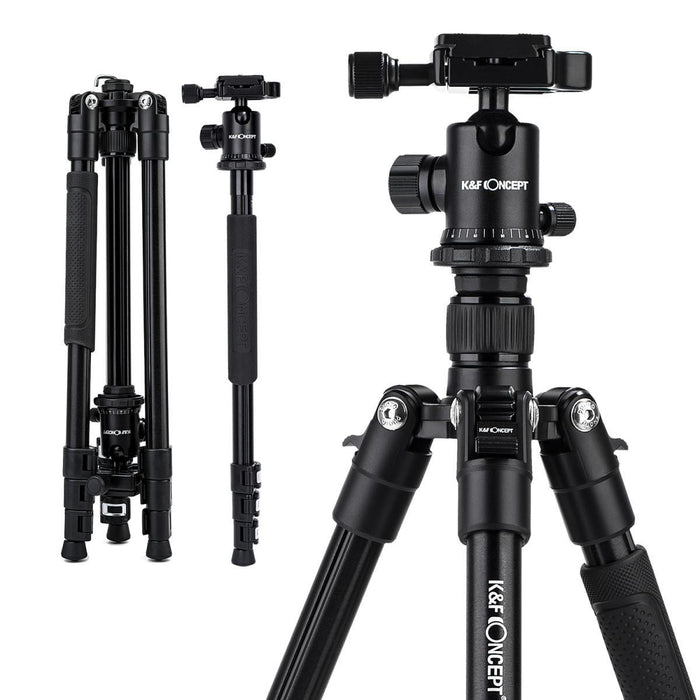 K&F CONCEPT TM2324 II DSLR Aluminum Camera Tripod with Ball Head - 673SHOP.com
